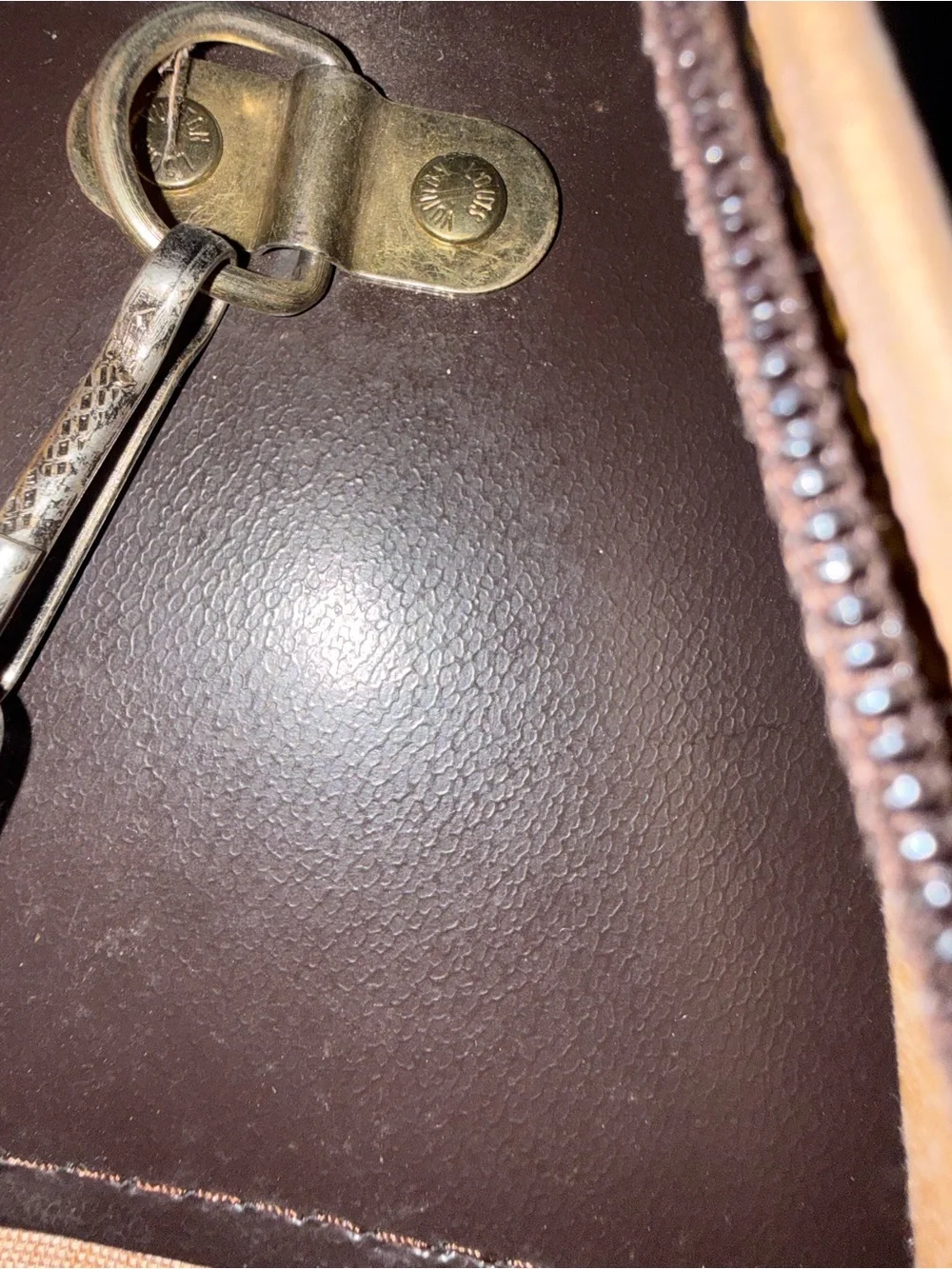 Louis Vuitton Brown Monogram Garment Cover with Natural Leather Trim